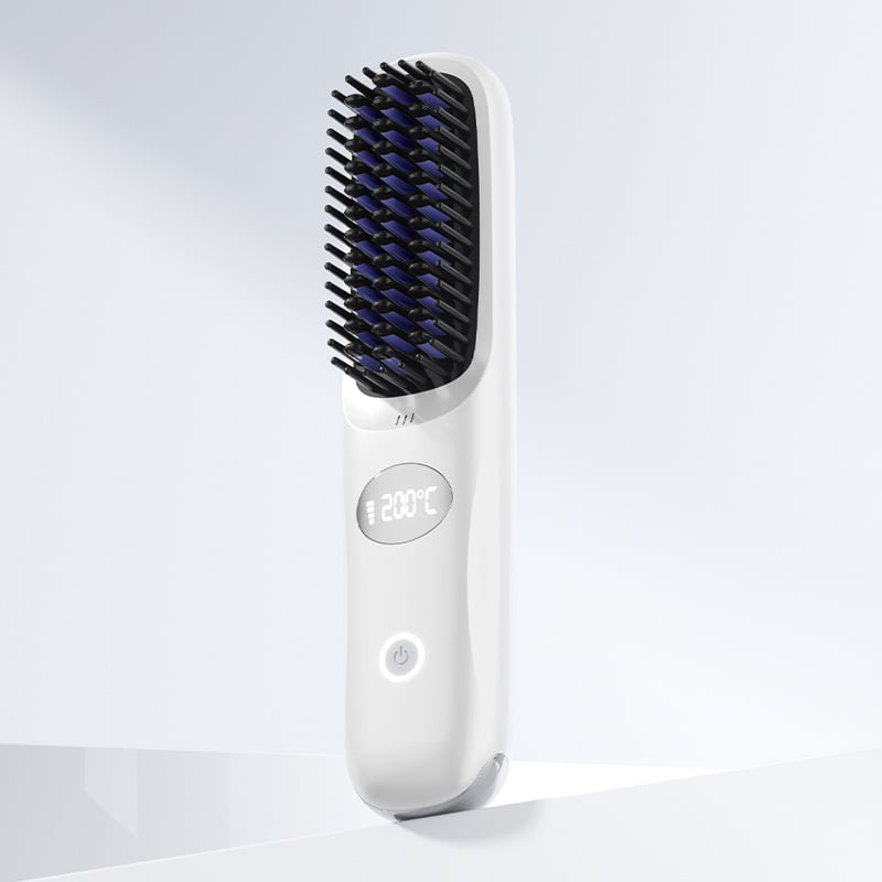 Plancha de pelo 2 en 1 alisadora inalámbrica con pantalla LED