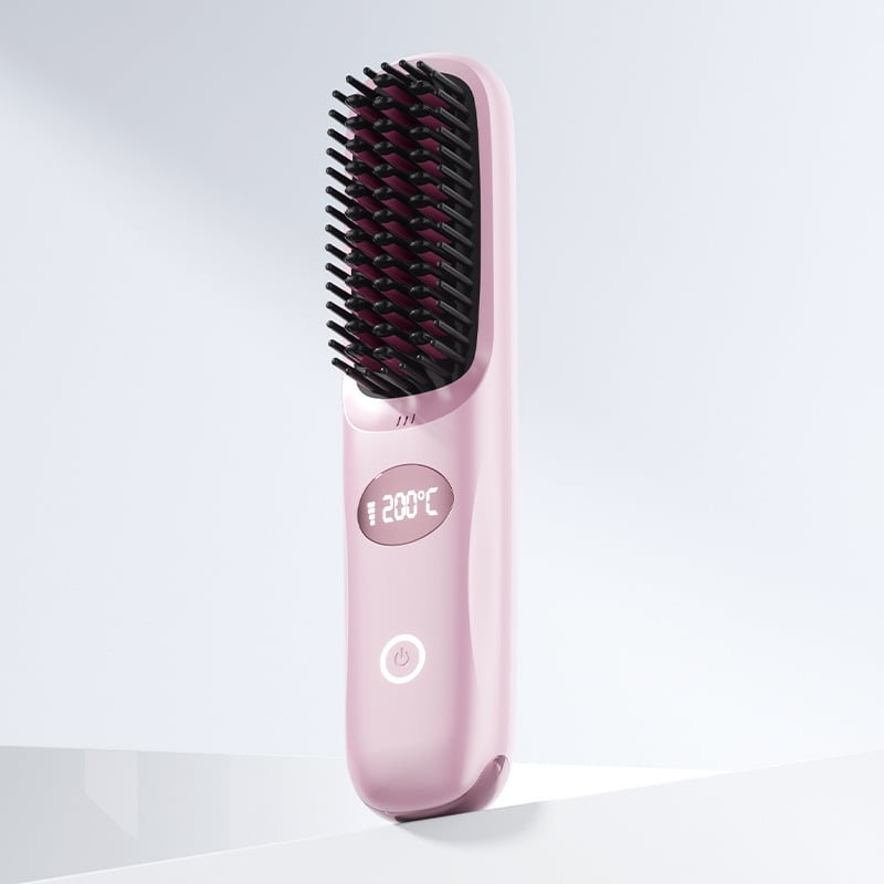 Lisseur à cheveux 2 en 1 sans fil avec écran LED
