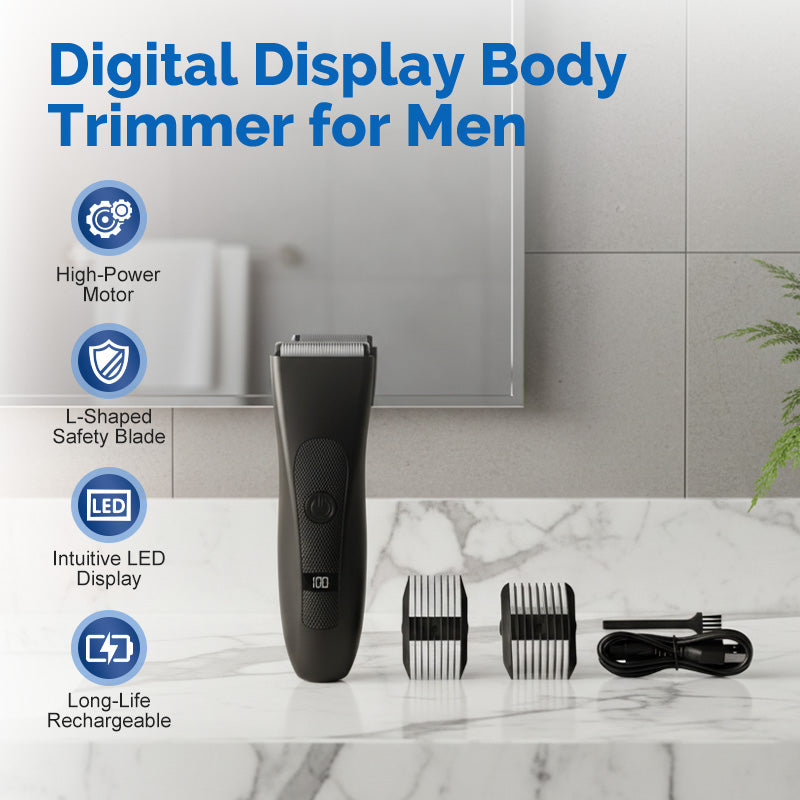 Tondeuse corporelle pour homme avec écran digital