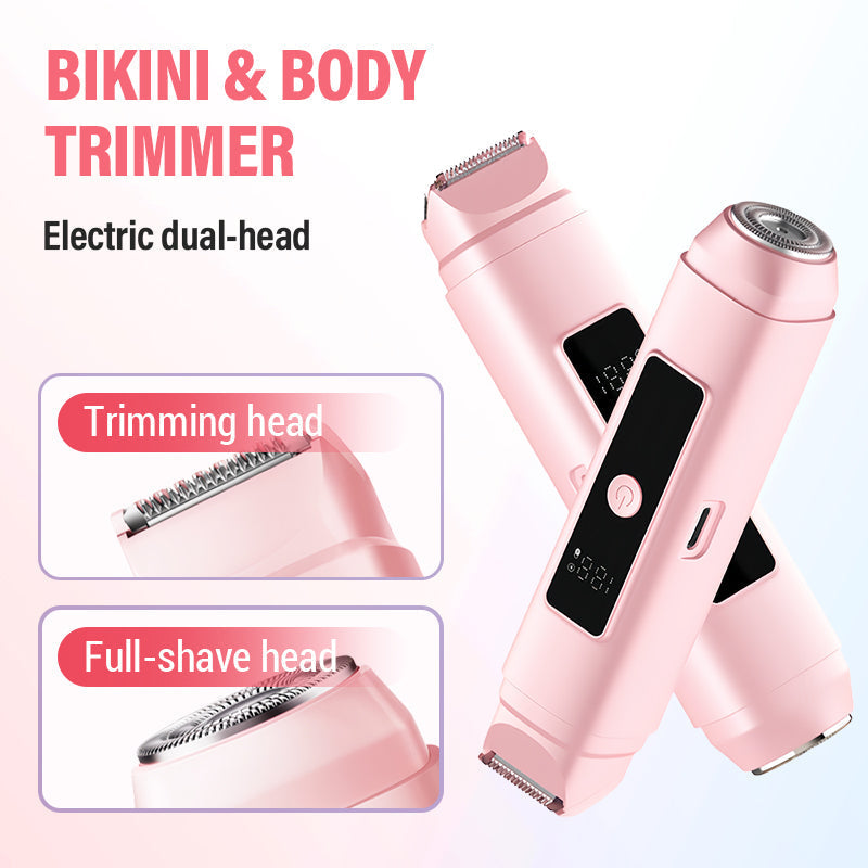 Afeitadora eléctrica doble para bikini y cuerpo