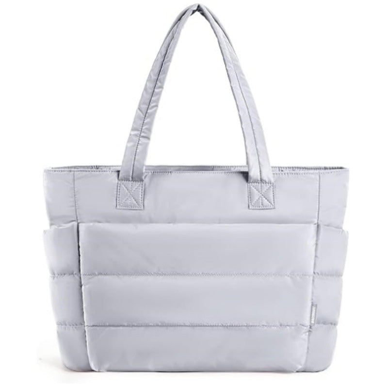 Borsa tote leggera rosa acceso da donna