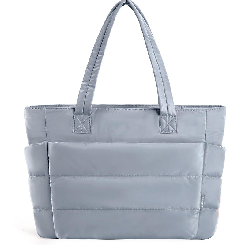 Borsa tote leggera rosa acceso da donna