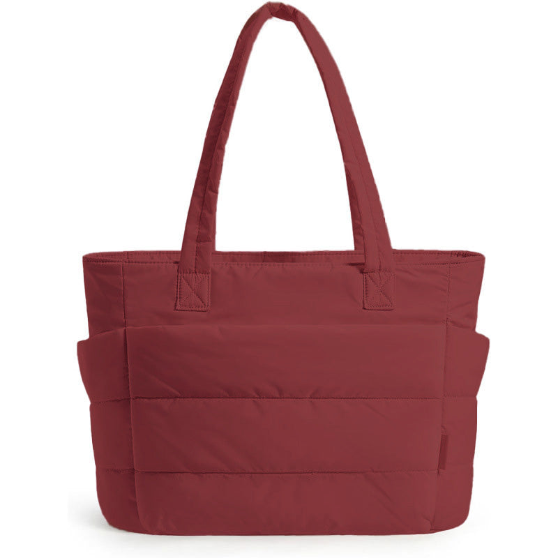 Borsa tote leggera rosa acceso da donna