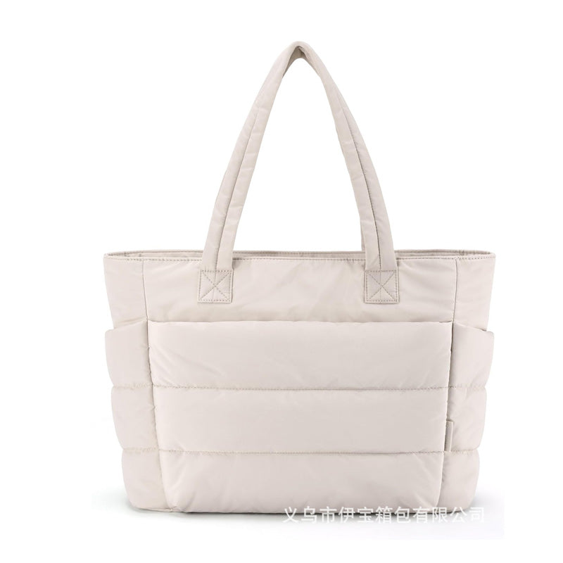 Borsa tote leggera rosa acceso da donna