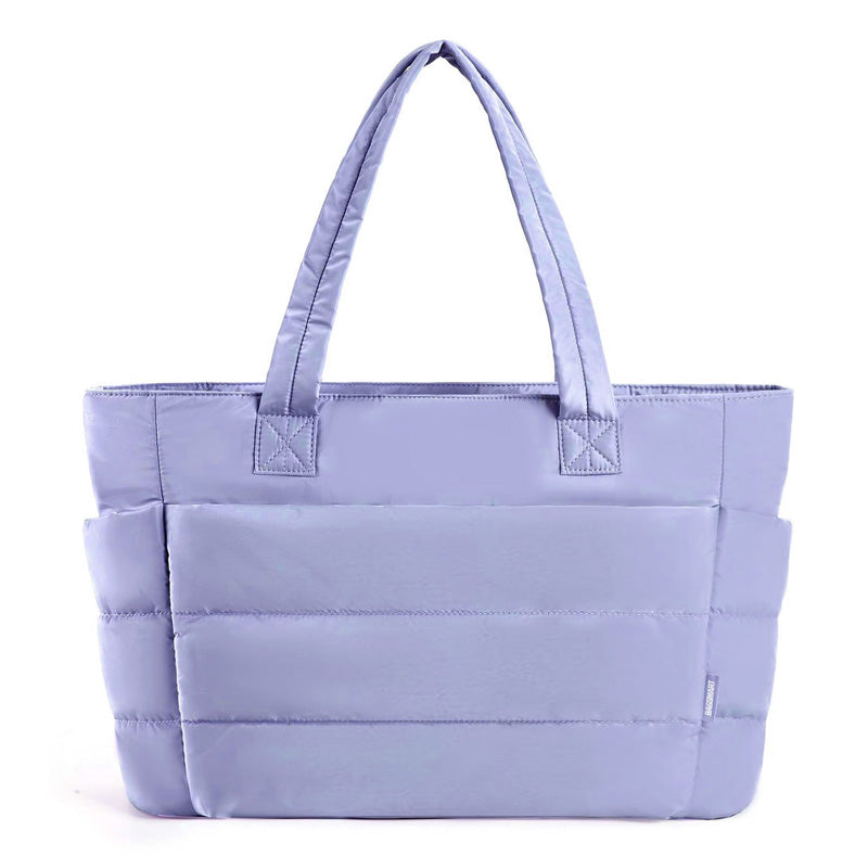 Borsa tote leggera rosa acceso da donna