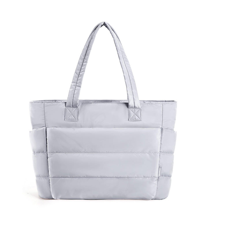 Borsa tote leggera rosa acceso da donna
