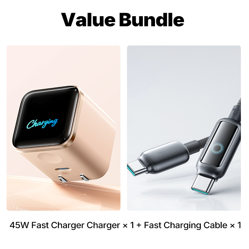 Chargeur de batterie rapide de 45 W avec affichage numérique