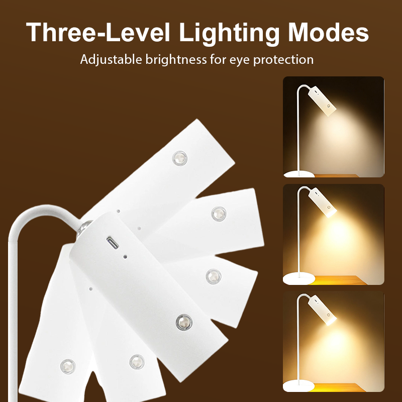 Avtakbar magnetisk skrivebordslampe for øyenkontroll