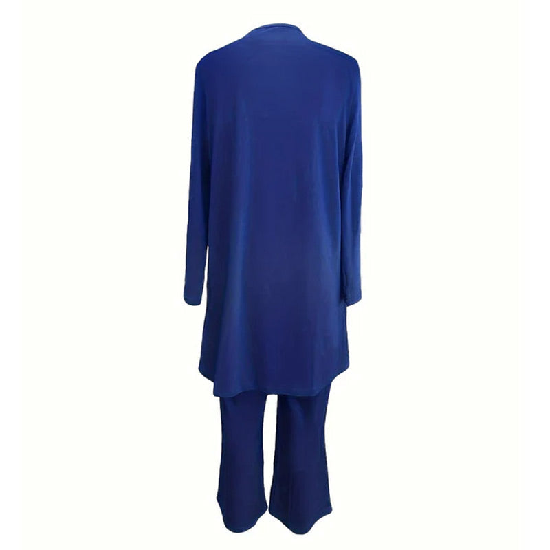 Elegante completo da donna in 3 pezzi, vestibilità casual