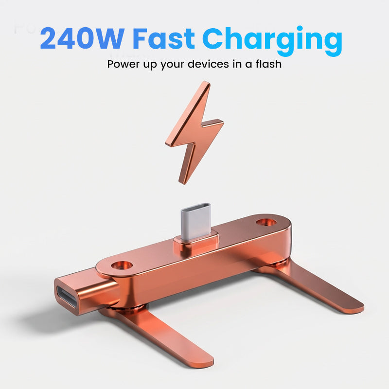 Adaptador de carga rápida con soporte plegable de 360° para teléfono