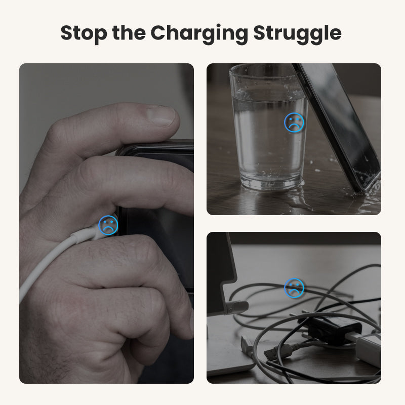 Adaptador de carga rápida con soporte plegable de 360° para teléfono