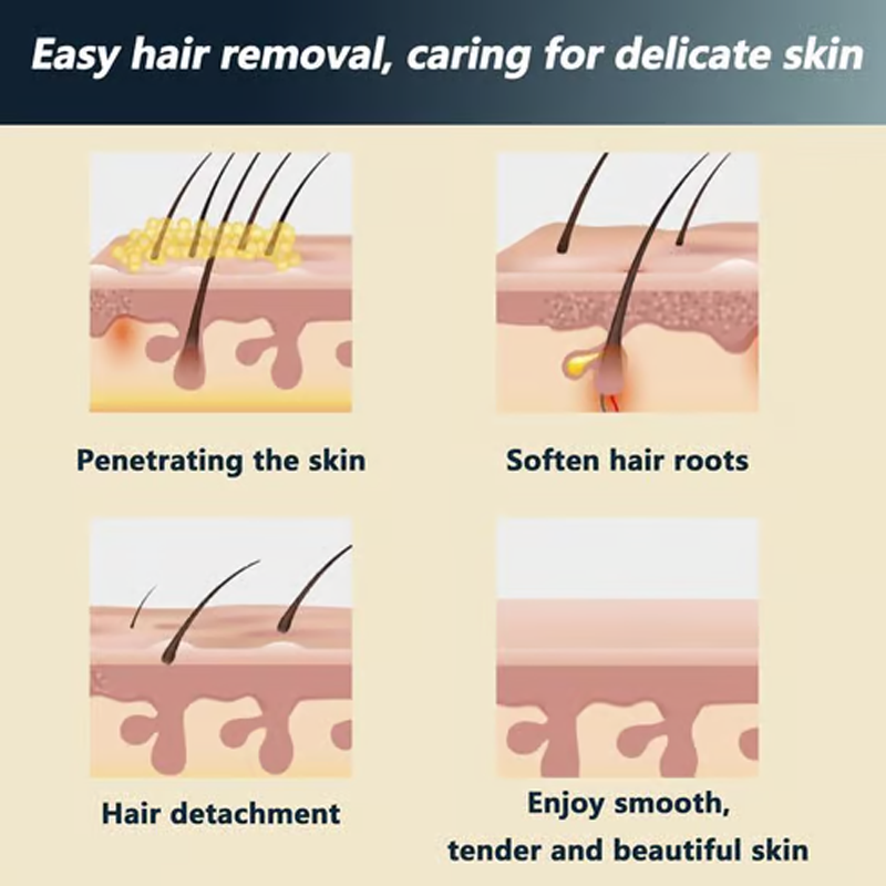 Crema depilatoria indolora para todo el cuerpo