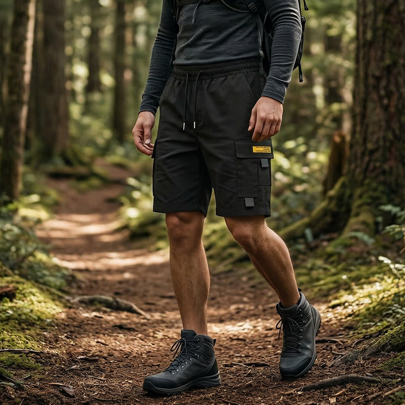 Shorts cargo casual da uomo con coulisse