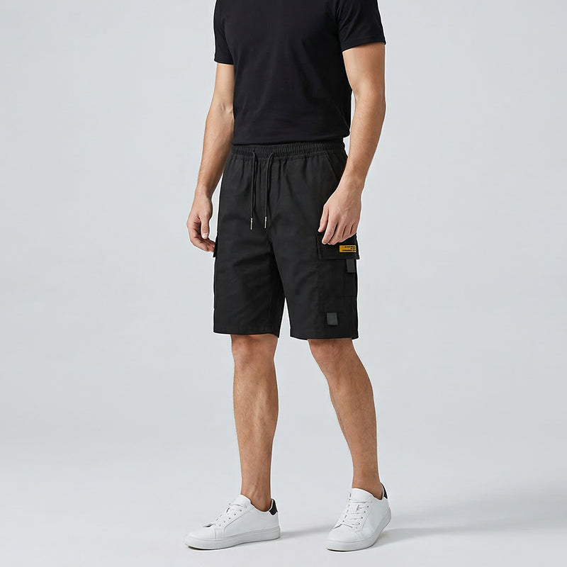 Shorts cargo casual da uomo con coulisse