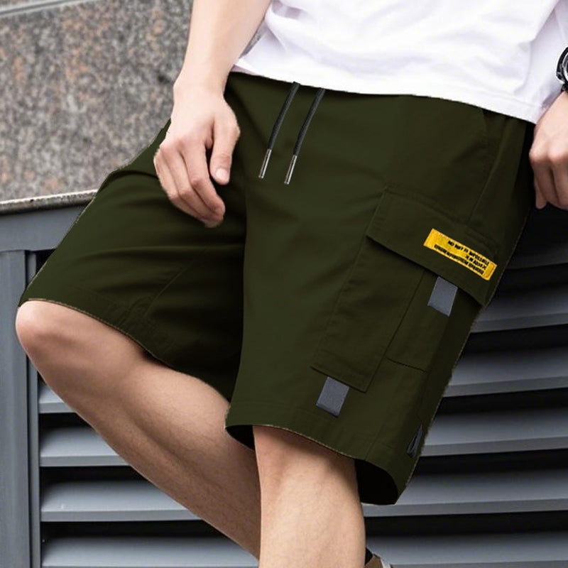 Pantalons curts cargo casuals per a home amb cordó de tancament