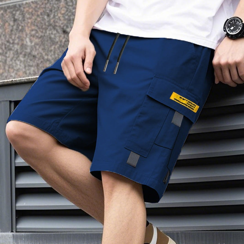 Pantalons curts cargo casuals per a home amb cordó de tancament