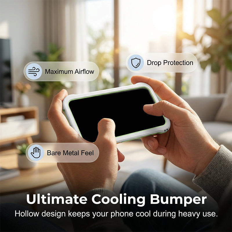 Utskåret støtfangerdeksel med varmeavledning