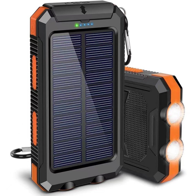 Bateria externa solar de 10 000 mAh amb doble lampa LED