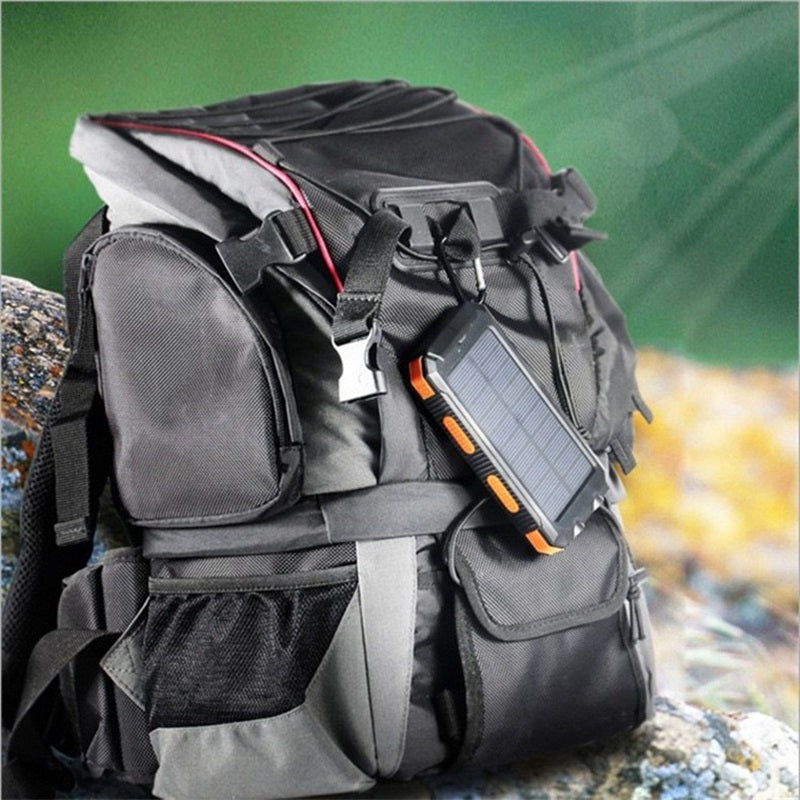 Bateria externa solar de 10 000 mAh amb doble lampa LED