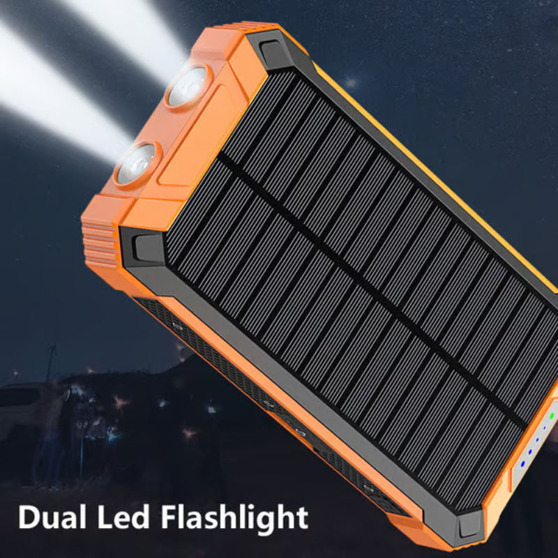 Bateria externa solar de 10 000 mAh amb doble lampa LED