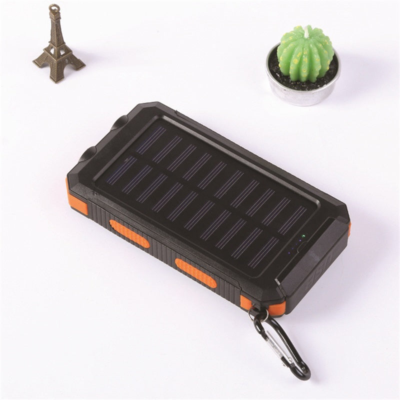 Bateria externa solar de 10 000 mAh amb doble lampa LED