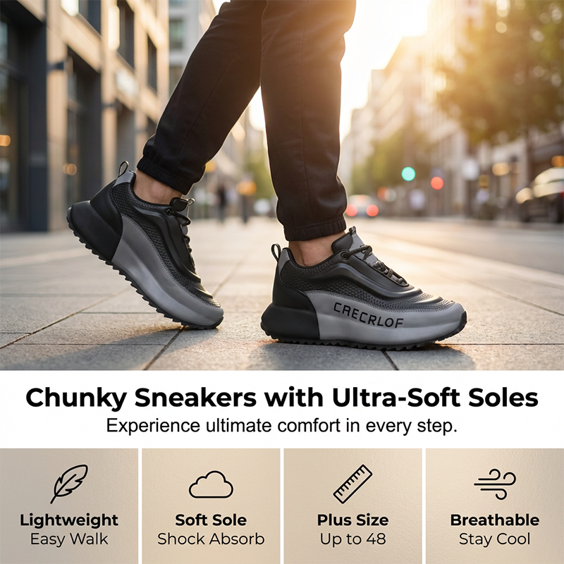 Scarpe da uomo con suola spessa