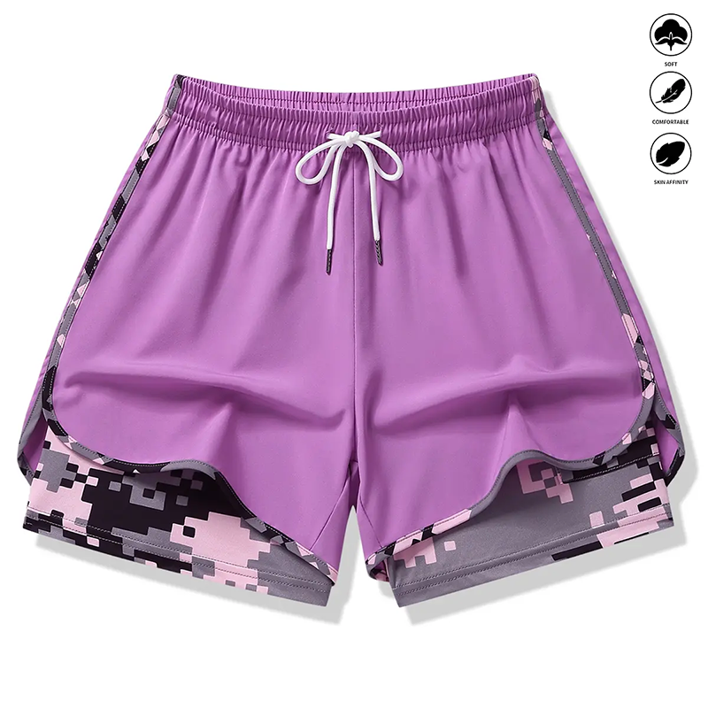 Short sportivi 2 in 1 da donna