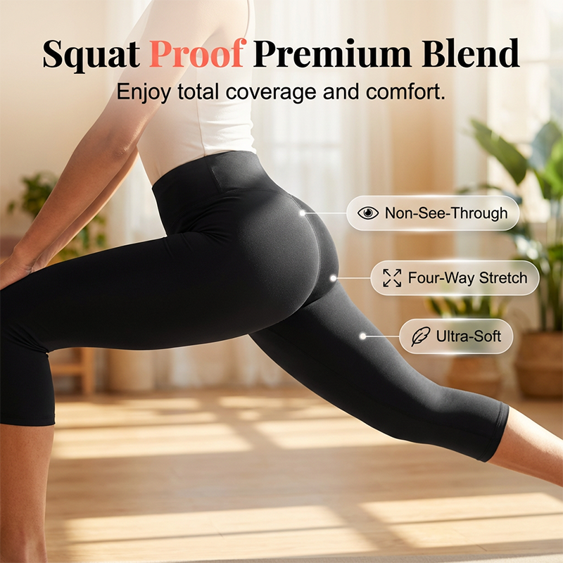 Pantalones piratas de yoga para mujer, elásticos y moldeadores