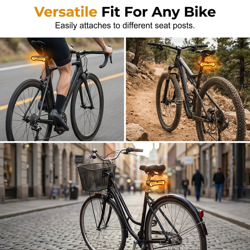 Intermitgents posteriors sense fil per a bicicleta, recarregables i impermeables