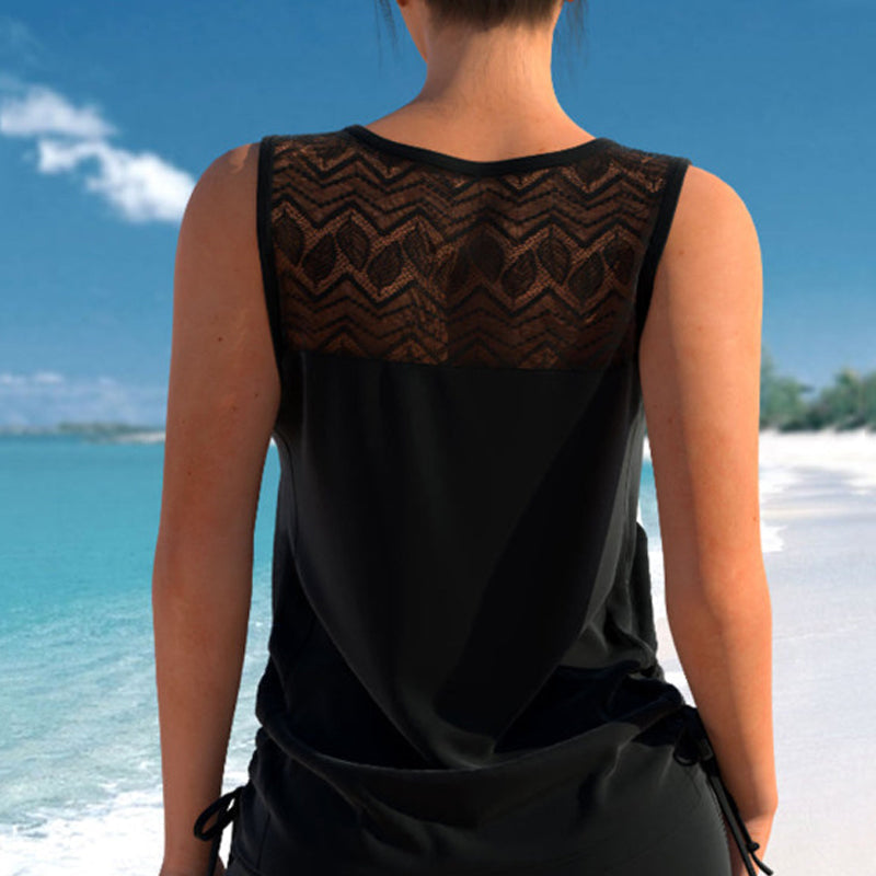 Completo tankini a due pezzi stampato