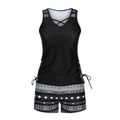 Completo tankini a due pezzi stampato