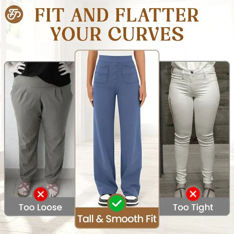 Pantalons elàstics de talp alta per a dona