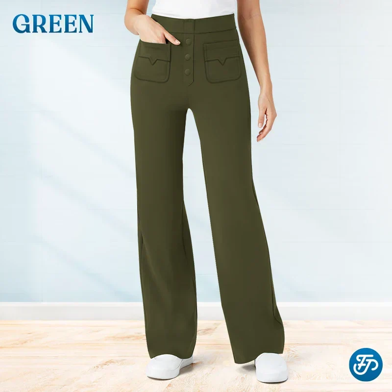 Pantalons stretch taille haute pour femme