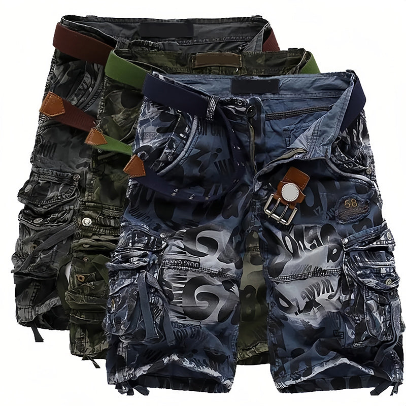 Pantalons curts cargo per a home robusts multipols