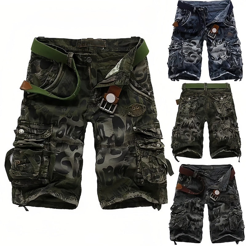 Pantalons curts cargo per a home robusts multipols
