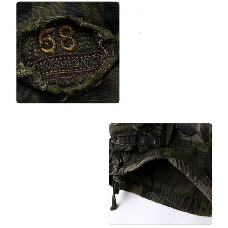 Pantalons curts cargo per a home robusts multipols