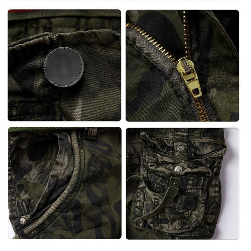 Pantalons curts cargo per a home robusts multipols