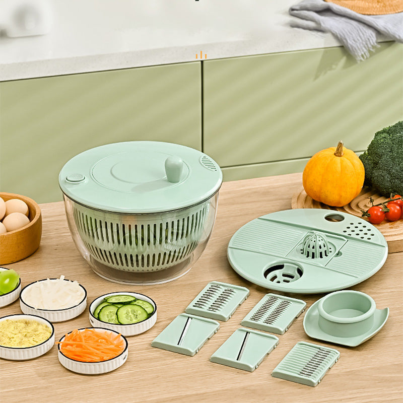 Centrifugadora de ensalada y cortador de verduras 9 en 1