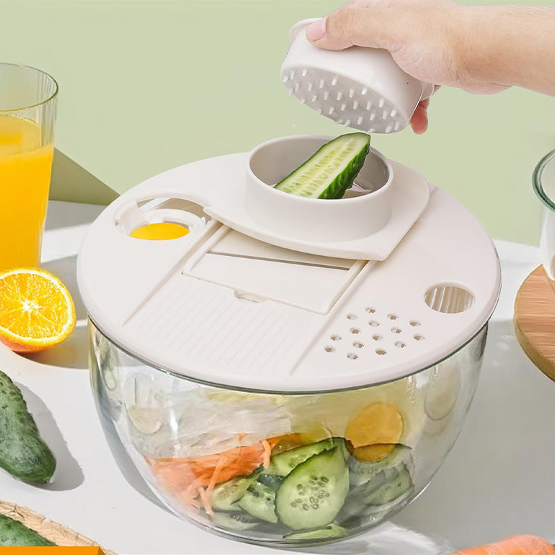 Centrifugadora de ensalada y cortador de verduras 9 en 1