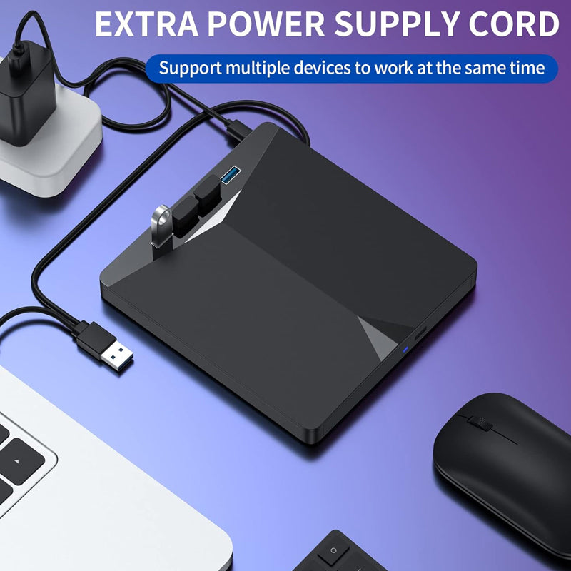 Lettore DVD esterno 7 in 1 USB 3.0 e Type-C