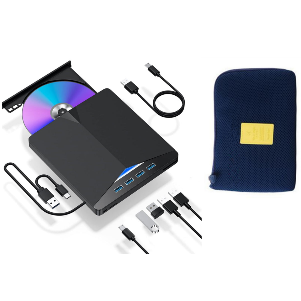 Lettore DVD esterno 7 in 1 USB 3.0 e Type-C