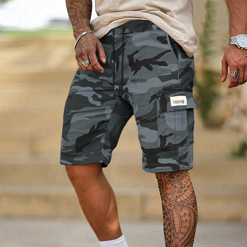 Pantalons curts cargo tàctics de tall ample per a home