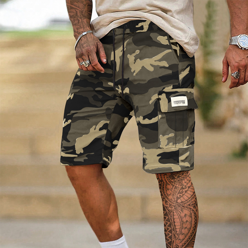 Pantalons curts cargo tàctics de tall ample per a home
