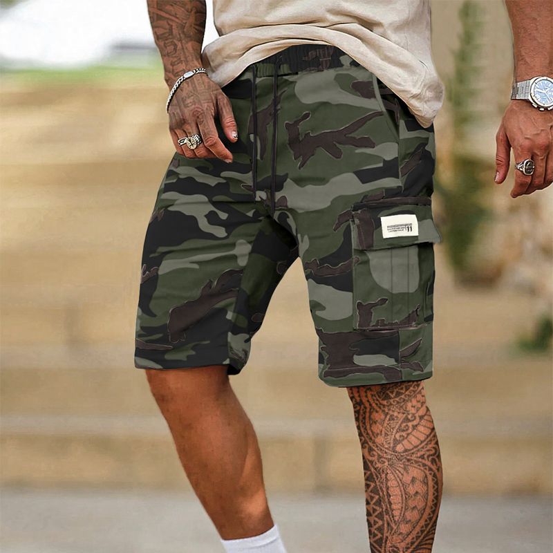 Pantalons curts cargo tàctics de tall ample per a home