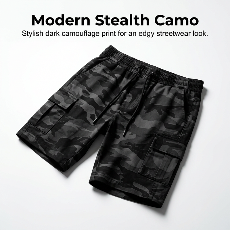 Pantalón corto cargo táctico de corte holgado para hombre