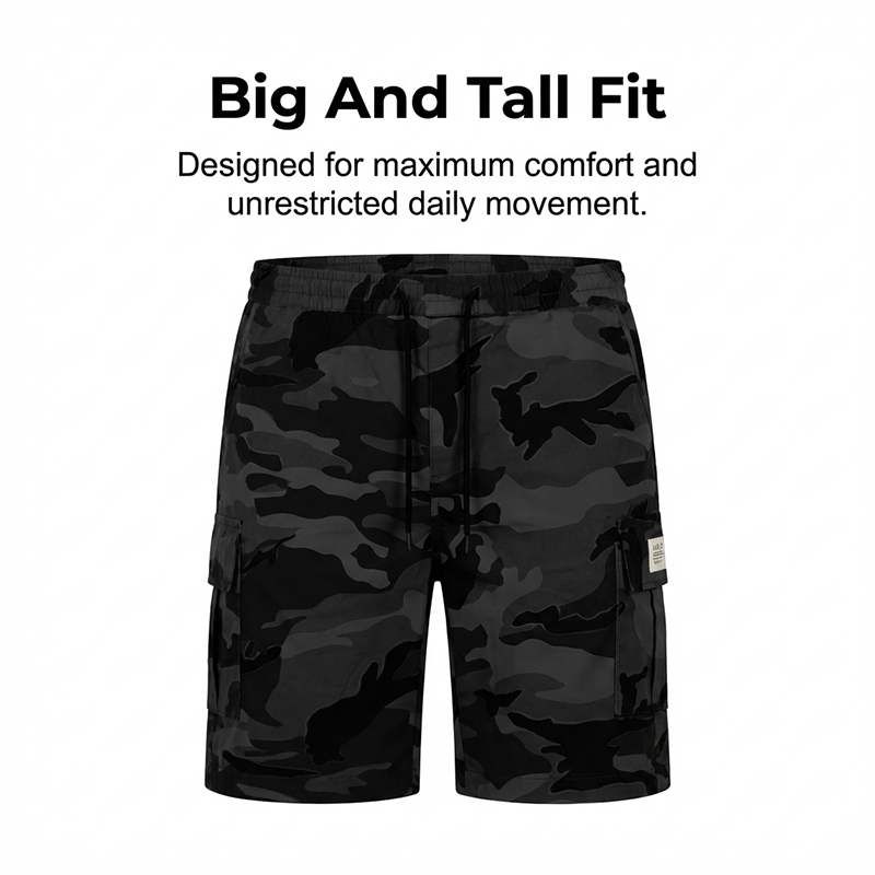 Pantalón corto cargo táctico de corte holgado para hombre