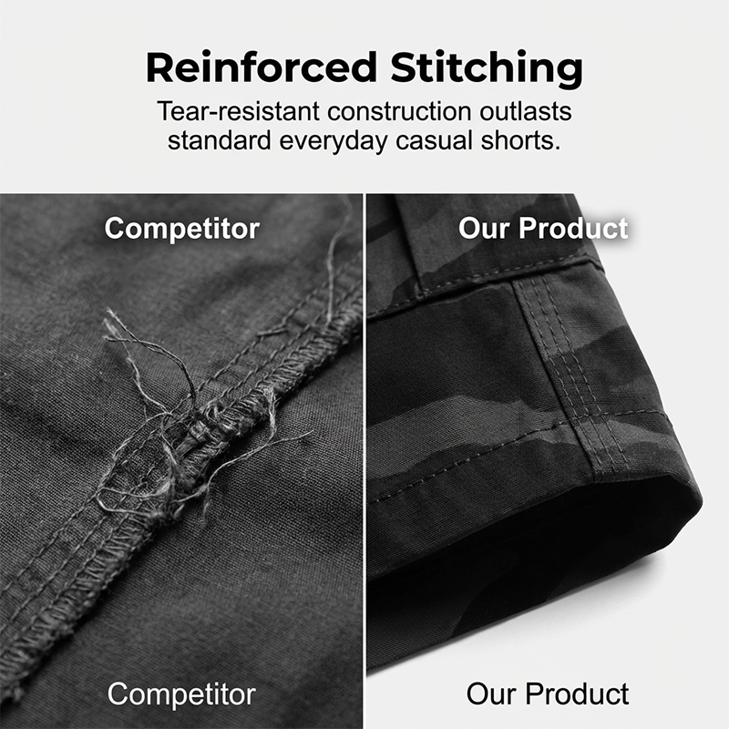 Pantalón corto cargo táctico de corte holgado para hombre