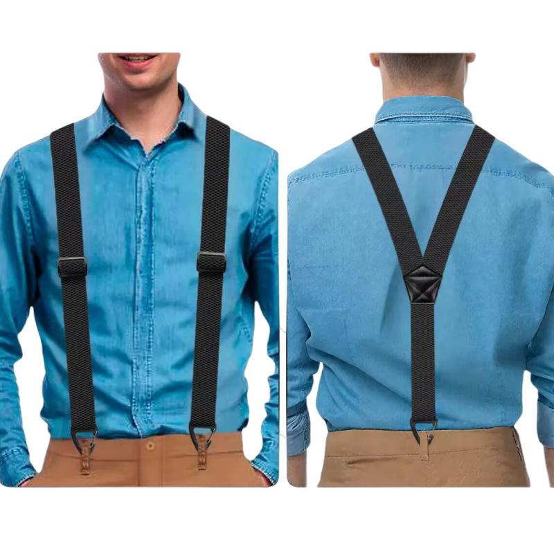 Tirantes para hombre en forma de X con ganchos