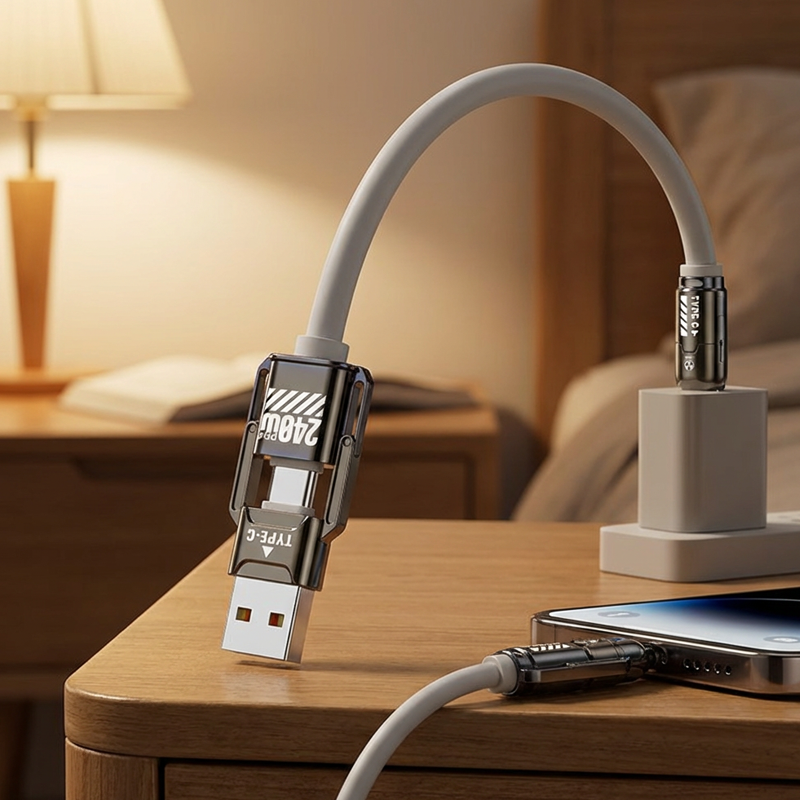 Cavo di ricarica rapida 4 in 1 ad alta potenza 240 W