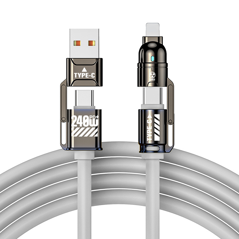 Cable de carga rápida 4 en 1 de alta potencia de 240 W